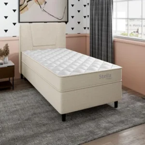 Base Para Cama Box Solteiro Stella (40x88x188) Bege - Imagem 2