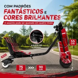 Patinete Elétrico Infantil 6.5 Bluetooth Led 350w Até 120kg - Imagem 7