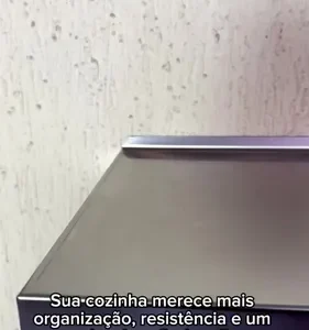 Prateleira Inox 90x26cm Aço Inoxidável Industrial Reforçada - Imagem 2