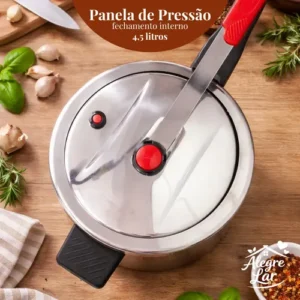 Panela De Pressão 4,05 Litros Polida Cor Cinza - Imagem 7