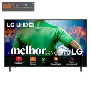 Smart TV LG UHD AI UA85 50 polegadas HDR10 Pro Processador α7 AI Ger 8 webOS 25 - Imagem 1