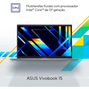 Notebook Asus Vivobook 15 X1504va Intel Core I5 1334u 8gb Ram 512gb Ssd Intel Iris Xe Windows 11 Home Tela 15,6 Fhd Silver - Nj1740w - Imagem 7