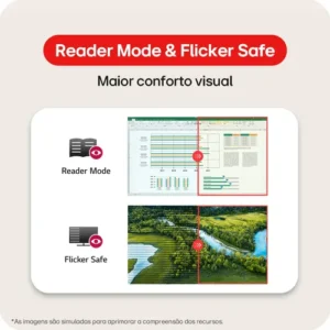Monitor LG LED 20" HD+, 75Hz, 2ms, HDMI/VGA, Modo Leitura, Flicker Safe, Black Stabilizer, Dynamic Action Sync, Preto- 20U401A - Imagem 4