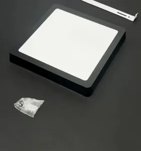 Plafon Led Quadrado Sobrepor Estrutura Preta Bivolt 110v/220v Painel Luminária Com Driver 18w Slim 20x20 Teto Quarto Sala Cozinha Corredor Escritório Forro Gesso Pvc Madeira 6500K Vmd Homecenter - Imagem 2