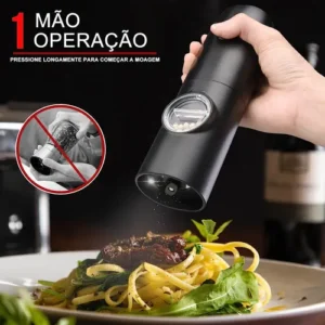 Moedor De Pimenta E Sal Elétrico Usb-c Com Led E Ajuste Fino - Imagem 8
