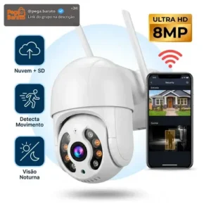 Câmera De Segurança Ip Wifi A8 Full Hd Icsee Ptz 355° Com Visão Noturna Áudio Bidirecional Ip66 Monitoramento Remoto Para Celular Android E iPhone - Imagem 1