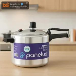 Panela de Pressão 4,5L Panelux Classic Alumínio Polido Inmetro Alça Ergonômica Fogo Médio - Imagem 1