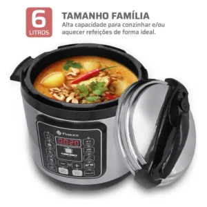 Panela De Pressão Elétrica Digital 6l, Fmaxx, Inox 1000w - Imagem 7