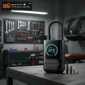Mini Compressor De Ar Digital Para Pneus Carro Moto Bike 150psi Recarregável 4000mah - Imagem 1
