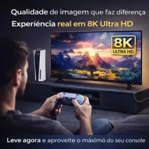 Cabo Hdmi 5 Metros 2.1 8k Ultra Hd 120hz Blindado - Máxima Qualidade De Imagem Jogo Transmissão Para Tv Suporta Hdr, Compatível Com Ps5, Xbox, Monitor, Projetores, Pc - Querocase - Imagem 3