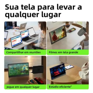 Monitor Gamer Bettdow Full Hd Ips 15.6 Polegadas Com Suporte - Imagem 10