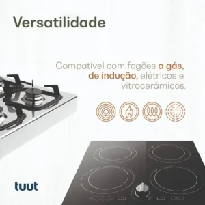 Jogo De Panelas Cerâmico Triplo Indução Tuut Ecoglid 8 Peças Cor Marble - Imagem 4