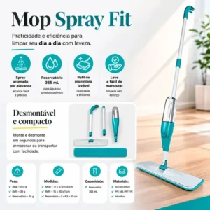 Mop Spray Esfregão Vassoura Mágica WOW WORLD OF WONDERS Mop Spray - Imagem 3