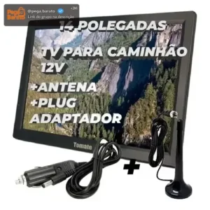 Tv P/caminhão Digital 14 Polegadas Led Hd Hdmi 12v Bateria - Imagem 1