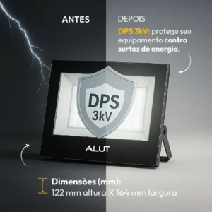 Kit 10 Refletor Led 100w 6500k Bivolt A Prova D'água Alut - Imagem 7