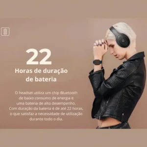 Fone De Ouvido Headphone Dapon H02d Bluetooth 5.1 Over-ear 22 Horas De Bateria Rosa - Imagem 8