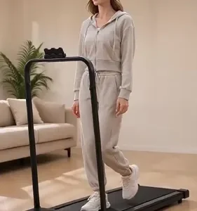 Esteira Ergométrica Elétrica Dobrável Com Painel LCD Controle Remoto Para Caminhada Casa Academia Preta 127 Bivolt - Imagem 12