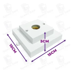 Kit 6 Plafon Quadrado Bocal Porcelana E-27 Plafonier Lustre - Imagem 8