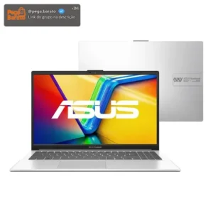 Notebook ASUS Vivobook Go 15 Core i3 N305 4GB Ram 256GB SSD W11 Home Tela 15,6" Full HD Prata Metálico - E1504GA-NJ441W - Imagem 1