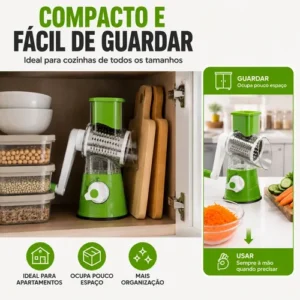 Ralador Queijo Fatiador Legumes Cortador Vegetais 3 Em 1 - Imagem 10