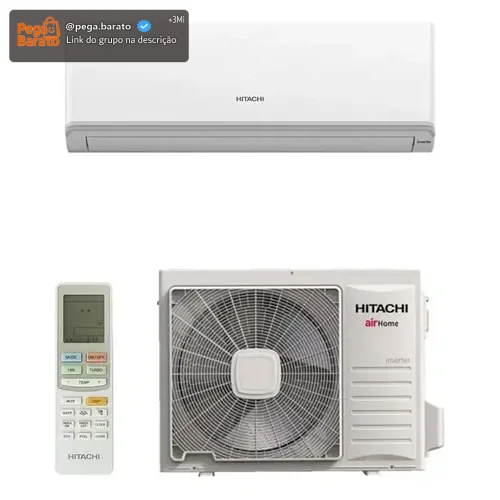 Ar Condicionado Split Inverter Hitachi Airhome 12.000 Btus Frio R-32