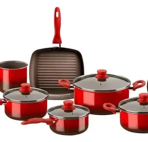 Jogo De Panelas 7 Peças Revst Cerâmico Antiaderente Brinox Vermelho - Imagem 8