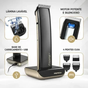 Aparador De Pelos Pritech Pr-705 A Prova D'áGua Maquina De Cortar Cabelo - Imagem 3