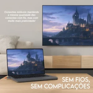 Transmissor Receptor Hdmi Sem Fio Wireless 1080p Full Hd 50m Metros Transmite Espelha Tv Ps5 Video Pc Notebook D Densen - Imagem 4
