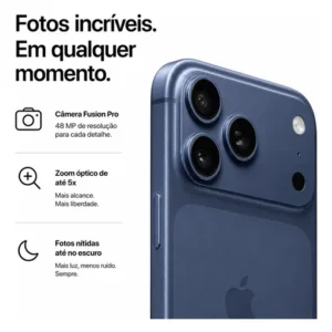 Apple Iphone 17 Pro Max Azul (256gb) Lacrado Garantia Apple (Novo com caixa aberta) - Imagem 2