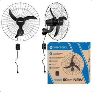 Ventilador Osc Parede 60cm Preto Ventisol - Imagem 9