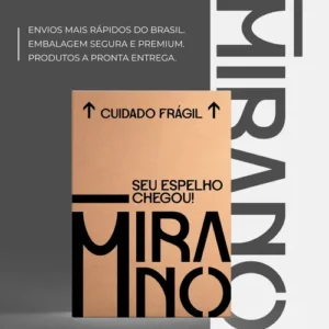 Espelho Mirano Paris 80x40cm Bisote Design Lapidado Moderno - Imagem 10