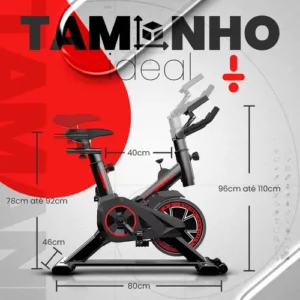 Bicicleta Ergométrica Spinning Sagatini para Academia em Casa Bike Indoor Estrutura de Aço Reforçada Roda de Inércia Monitor Digital e Ajustes de Treino - Imagem 2