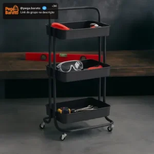 Carrinho Ferramentas Mecânico Oficina Prateleiras Rodas - Imagem 1