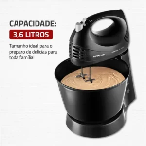 Batedeira Prática Mondial Preto 400W B-44-B - Imagem 4