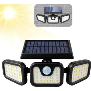 Refletor Solar Led 3 Cabeças Ajustavel Sensor Movimento 50w - Imagem 12