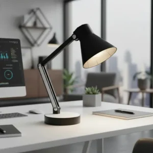 Luminaria Articulada Mesa Abajur Escritório Estudo Quarto Cor da estrutura Preto Marx Greg 3D - Imagem 6