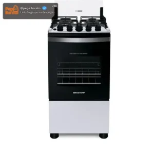 Fogão 4 Bocas Acendimento Automático Clean Bfo4nbb Brastemp Cor Branco - Imagem 1