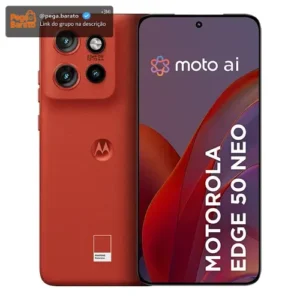 Smartphone Motorola Edge 50 Neo 5g 256GB 8GB RAM 8GB RAM Boost 50mp Sony Camera Poinciana Vegan Leather - Imagem 1