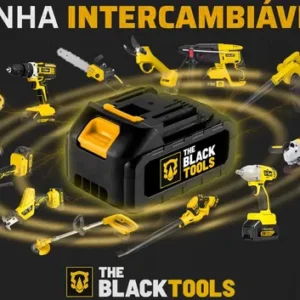Moto Serra A Bateria 21v 4000mah 300mm 12 Polegadas Tcs21b The Black Tools Cor Amarelo e Preto - Imagem 11