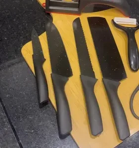 Kit Facas Inox 7 Peças Jogo para Cozinha Churrasco Conjunto Premium + Brinde Afiador De Facas Aquattro - Imagem 9