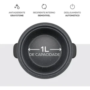Panela Elétrica De Arroz Wap Wrc1000 2 Em 1 Gray Stone 127V - Imagem 4