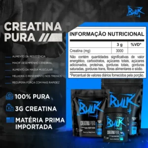 Creatina 1kg Monohidratada 100% Pura Bulk Nutrition - Imagem 4
