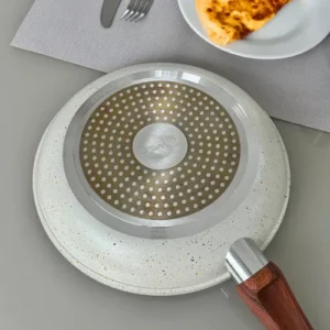 Frigideira Cerâmica 24cm Grande Premium Antiaderente Fogão Cooktop Indução Gás Elétrico Panela Frita Sem Óleo Não Gruda - Imagem 9