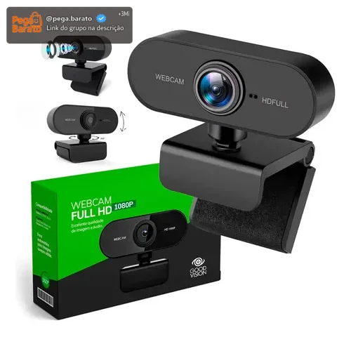 Webcam Camera Full Hd Zoom 1080p 360 Graus Videoconferencia Streamcam Web Cam Entrada Usb 2.0 Com Microfone- GoodVision