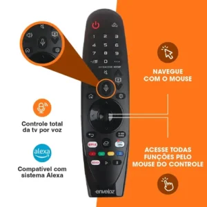 Controle Remoto Para Smart Tv LG An-mr19ba Thinq Ai Magic An-mr21ga 4k Audiogeek Comando De Voz E Mouse Com Controle Por Movimento Oled Qled Enveloz Com Pilhas - Imagem 2
