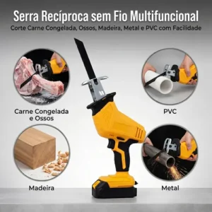 Serra Sabre Eletrica Osso Cortar Carne 2 Baterias 48v - Imagem 4