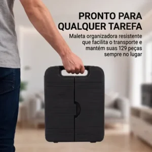 Kit Jogo De Ferramentas 129 Peças Completo Alicate Chaves - Imagem 5