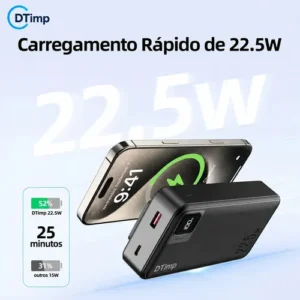 Carregador Portátil Power Bank Turbo 20000mah 22.5w universal para iphone samsung motorola xiaomi Com Display Digital DTimp - Imagem 3