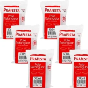 144un Pote Descartável 500ml Freezer Microondas Marmita Cristal - Imagem 10