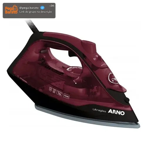 Ferro a Vapor Arno Ultragliss com Base Durilium Airglide FMV